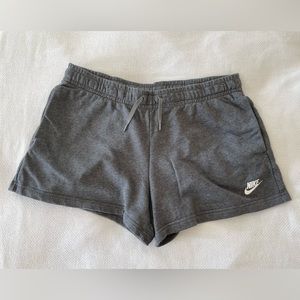 Heather Grey Nike Sportswear Club Fleece Mid-Rise Shorts
